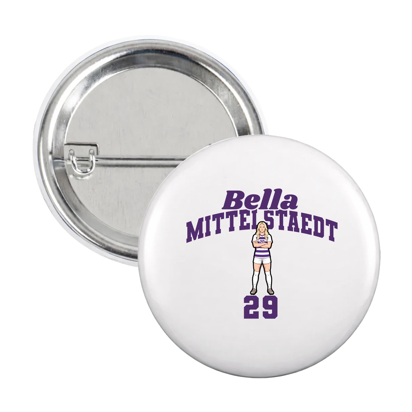 Game Day Button — Signature Arch in White