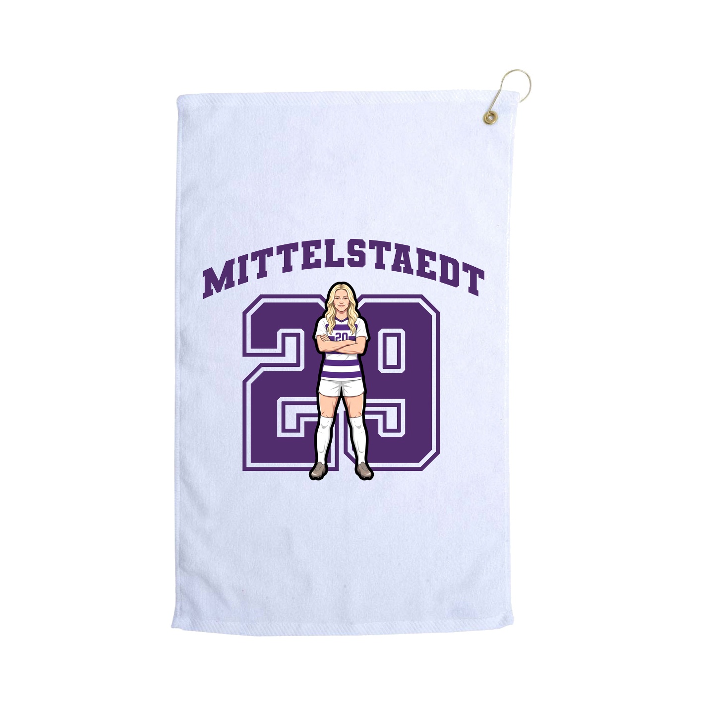 Golf Towel — Number in White
