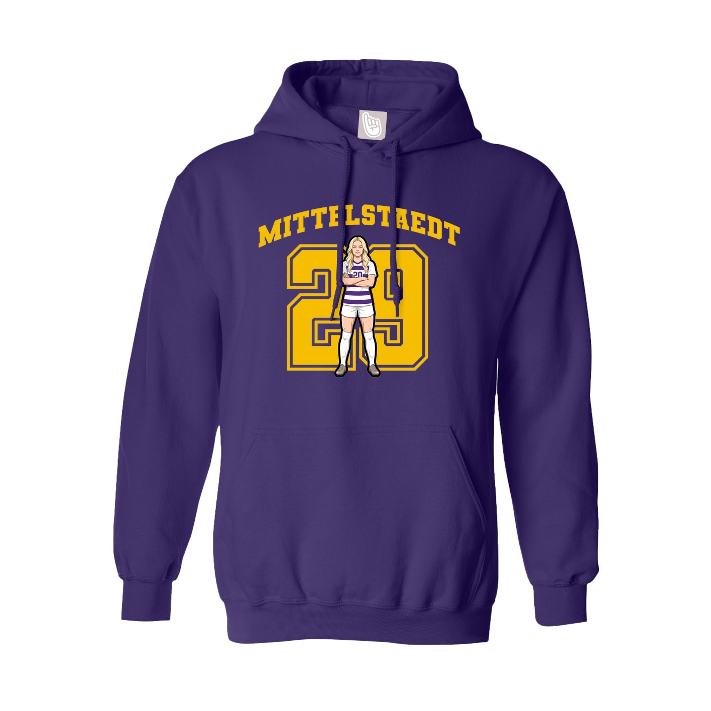 Hoodie — Number in Purple