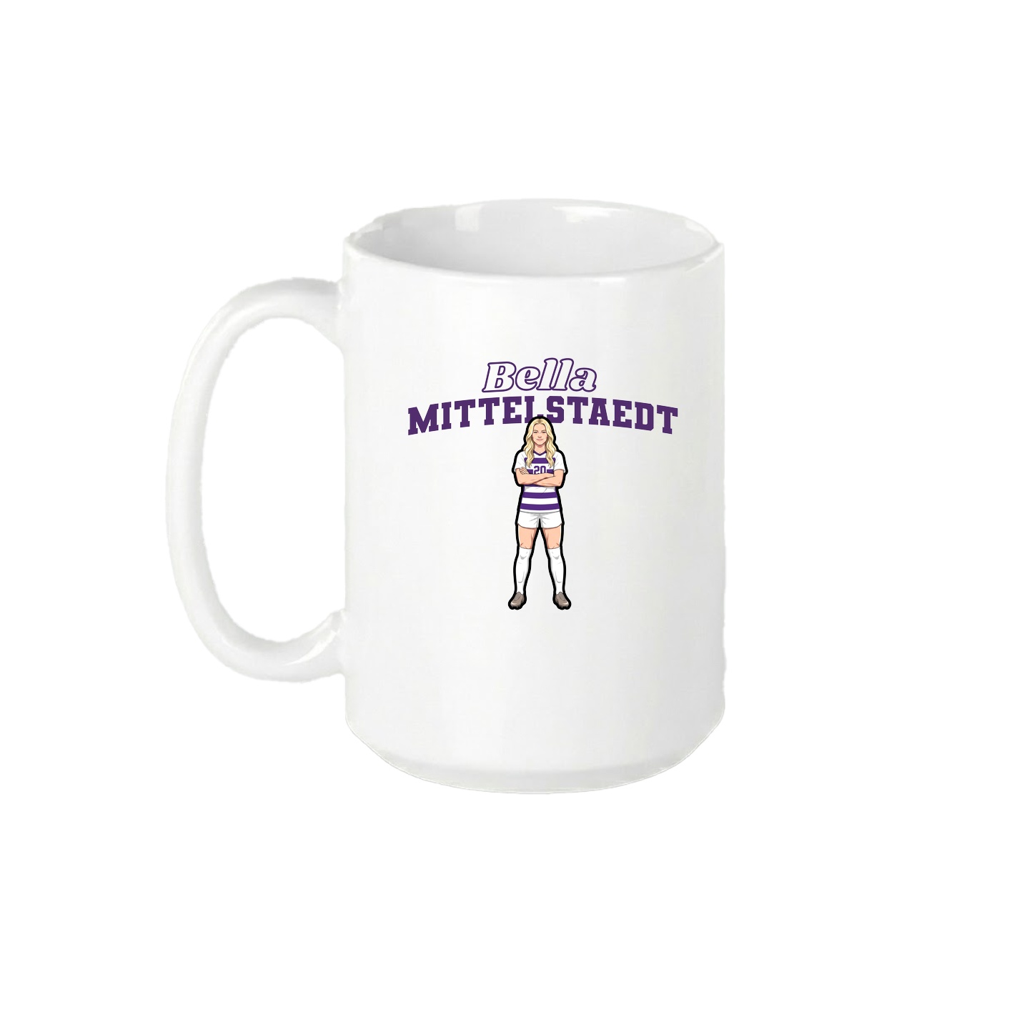 15oz Coffee Mug — Name Arch in White