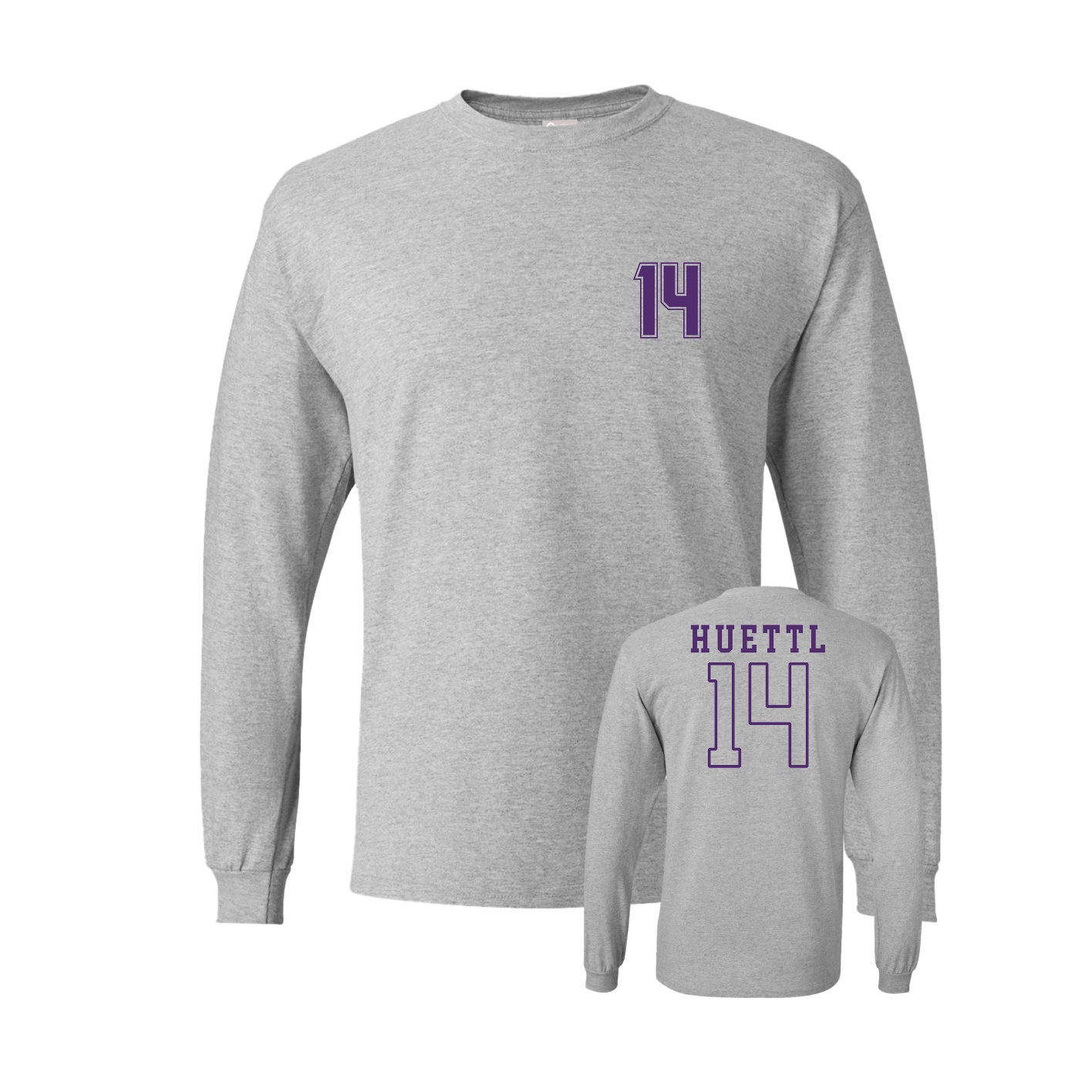 Long Sleeve Tee — Chest Back in Grey