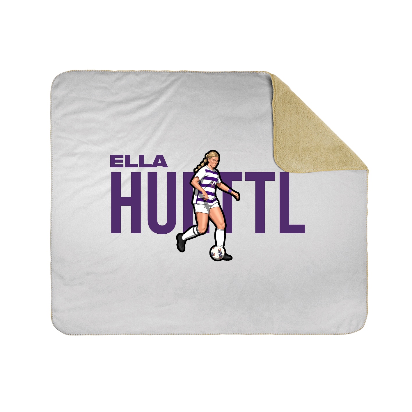 Throw Blanket — Player Name in White