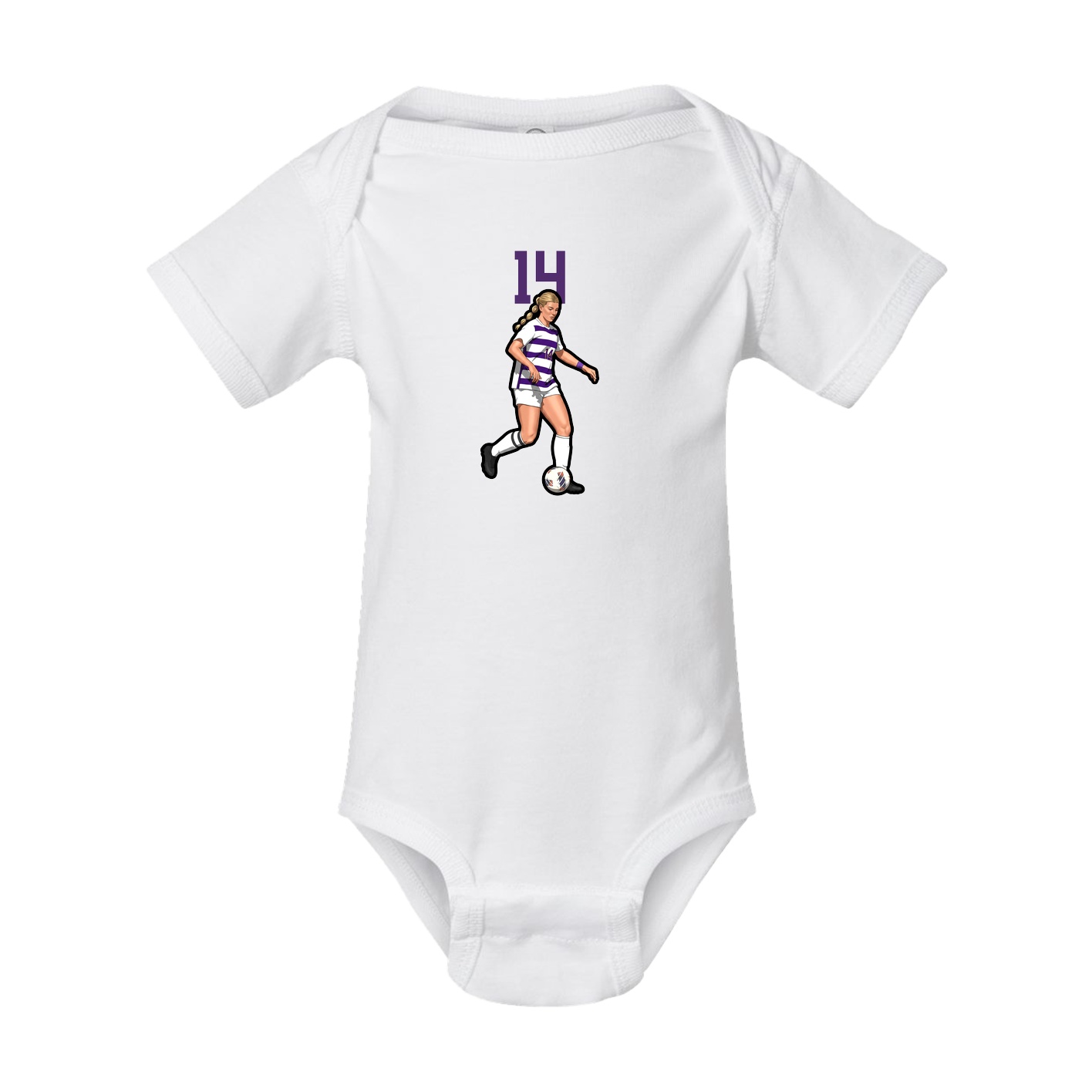 Baby Onesie — Number Top in White