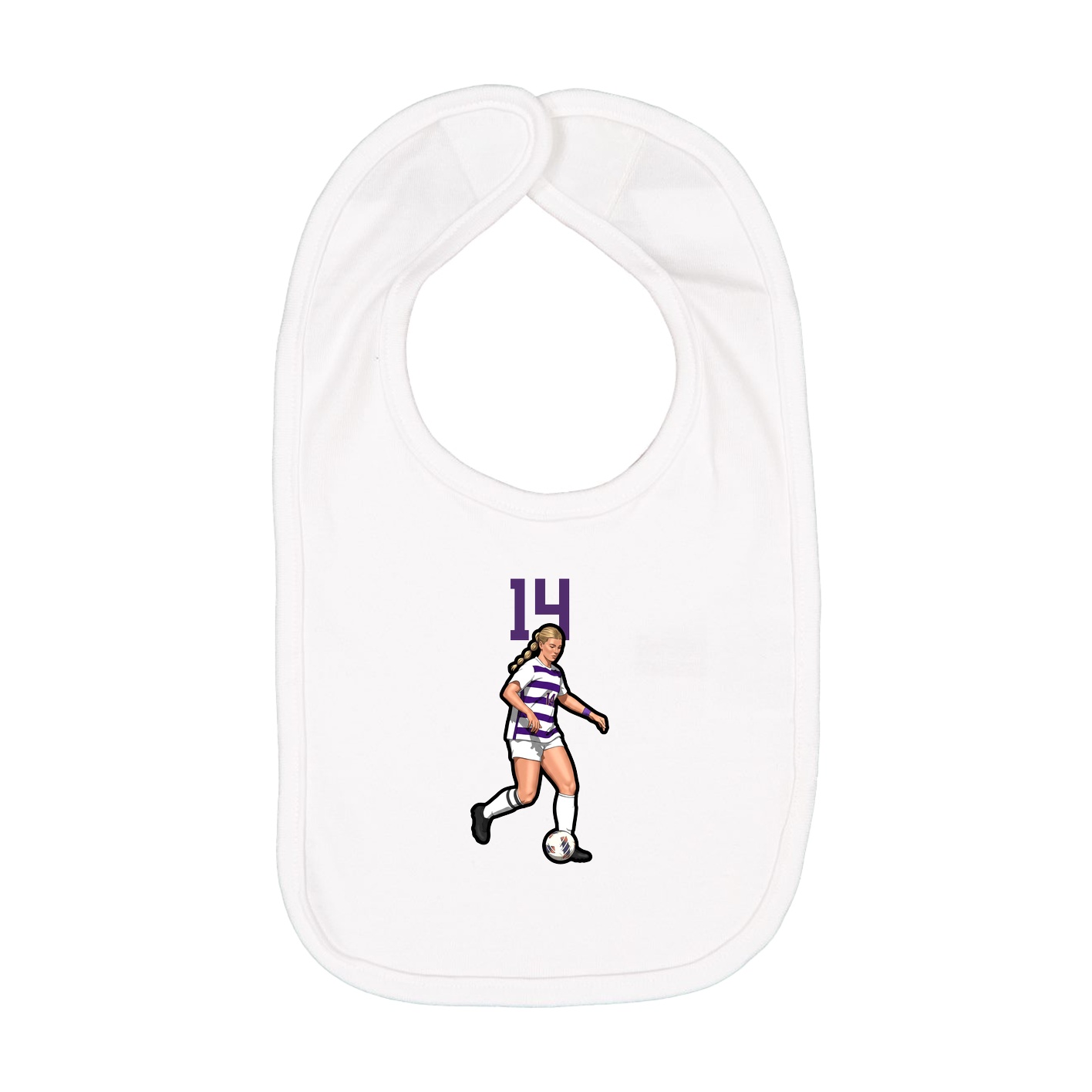 Infant Bib — Number Top in White