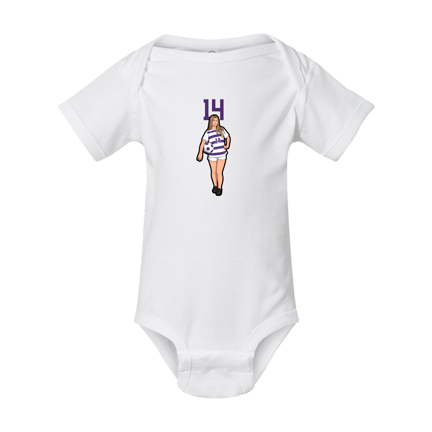 Baby Onesie — Number Top in White