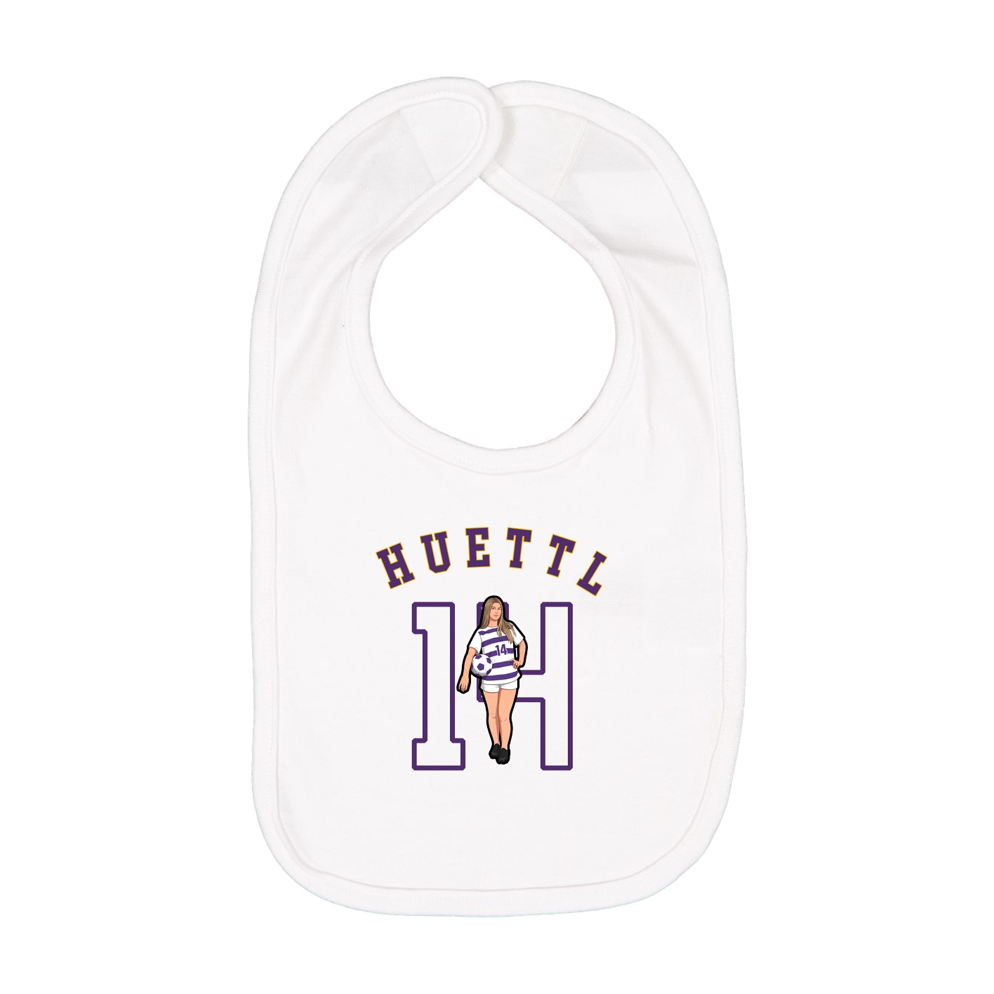 Infant Bib — Shirsey Arch in White