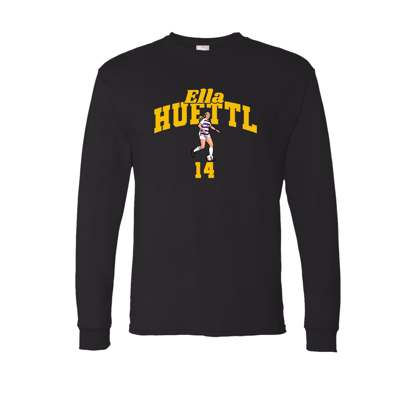 Long Sleeve Tee — Signature Arch in Black