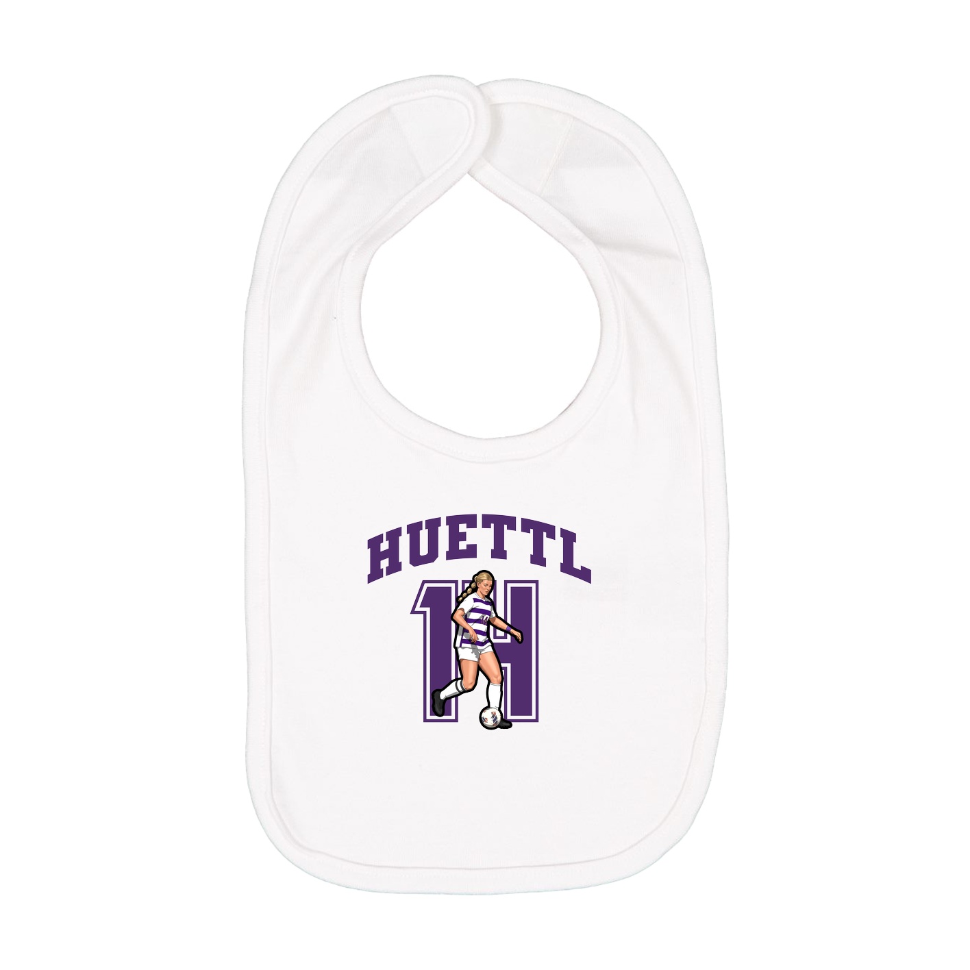 Infant Bib — Number in White