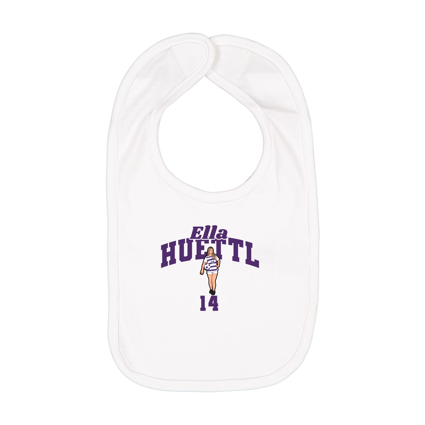 Infant Bib — Signature Arch in White