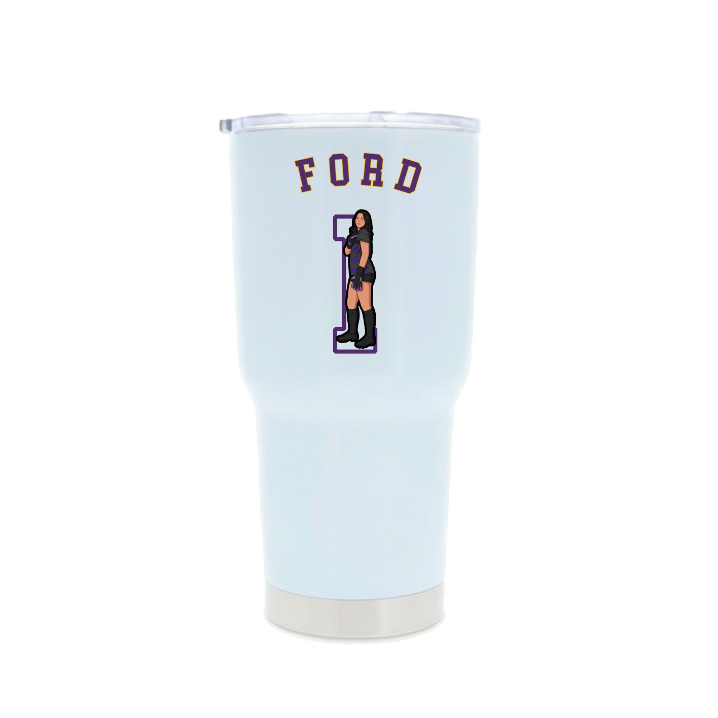 30oz Stainless Steel Tumbler — Shirsey Arch in White