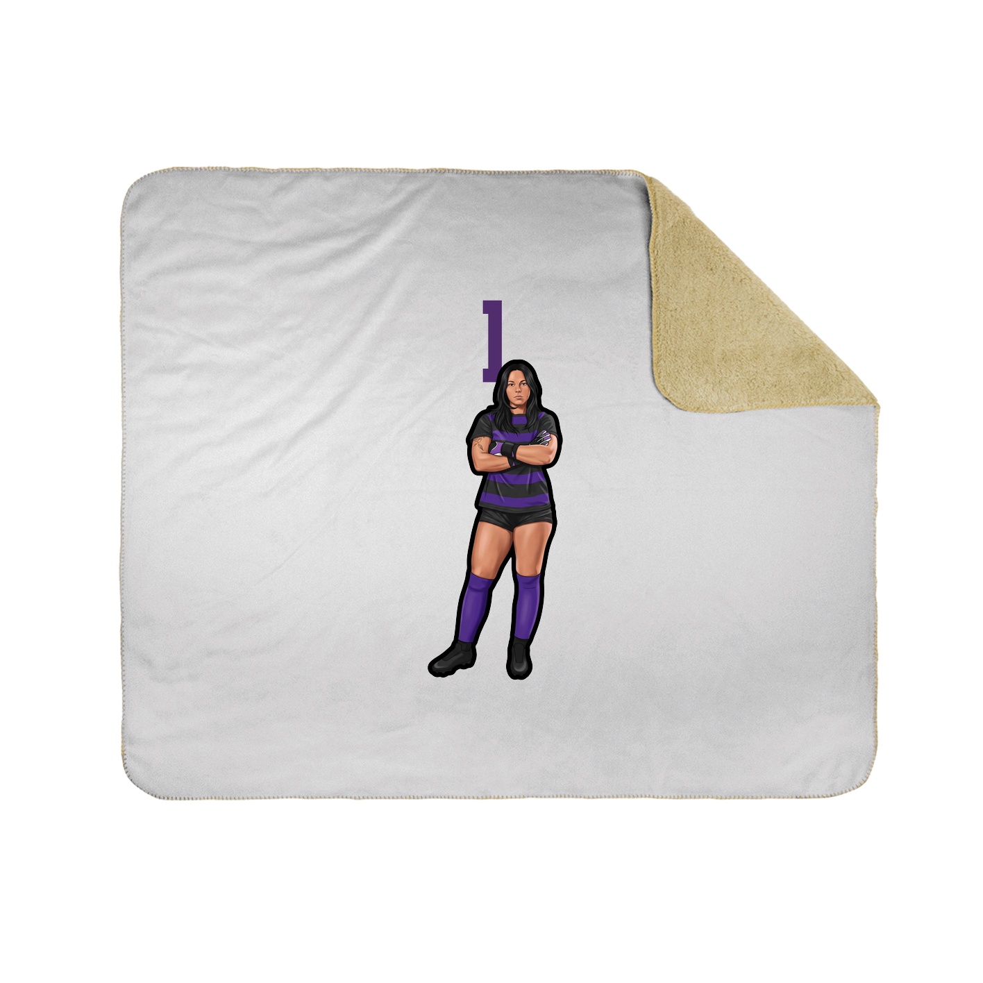 Throw Blanket — Number Top in White