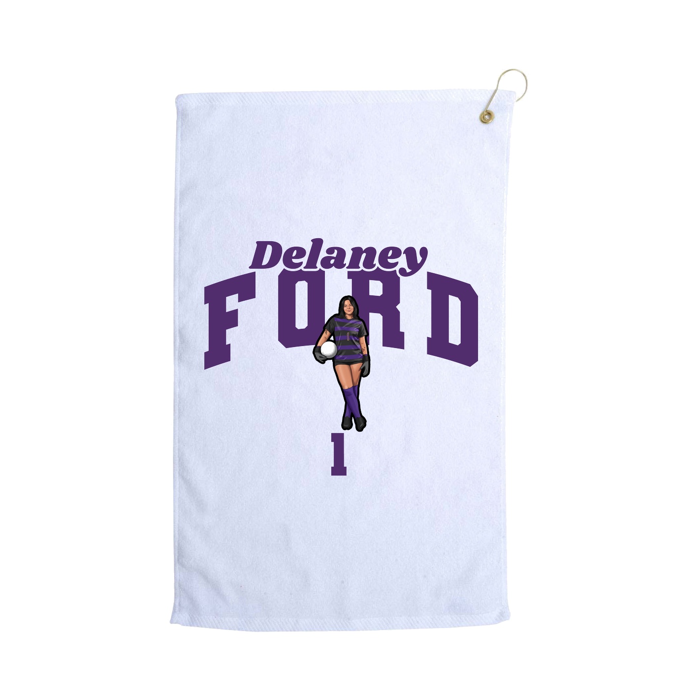 Golf Towel — Signature Arch in White