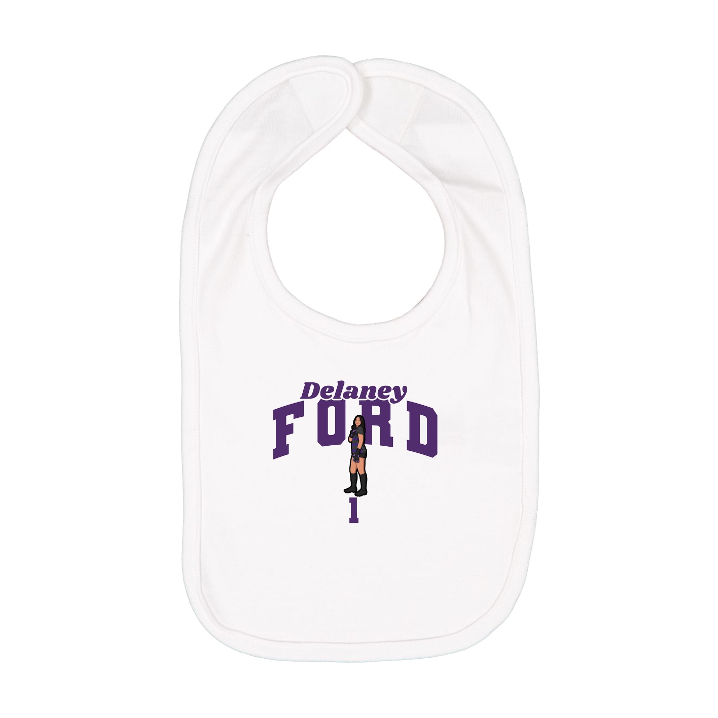 Infant Bib — Signature Arch in White