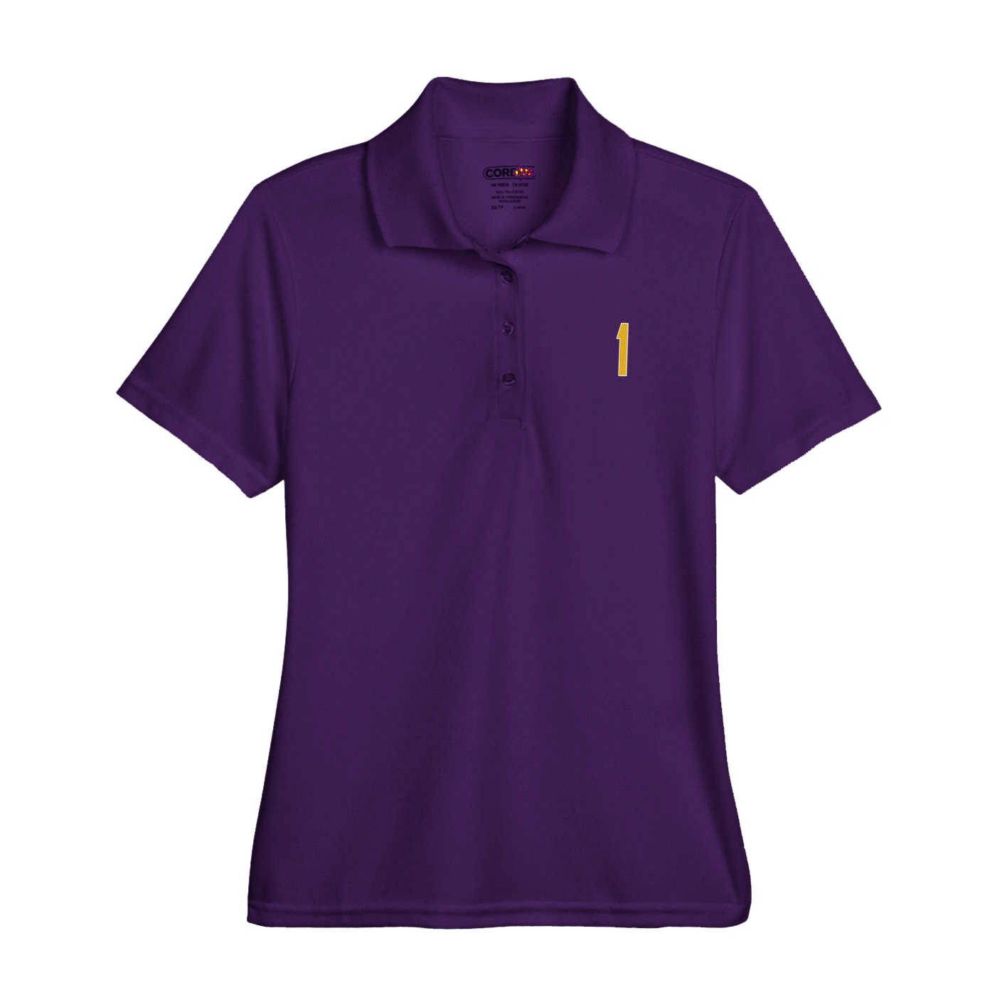 Womens Performance Polo — Front Shirsy in Purple