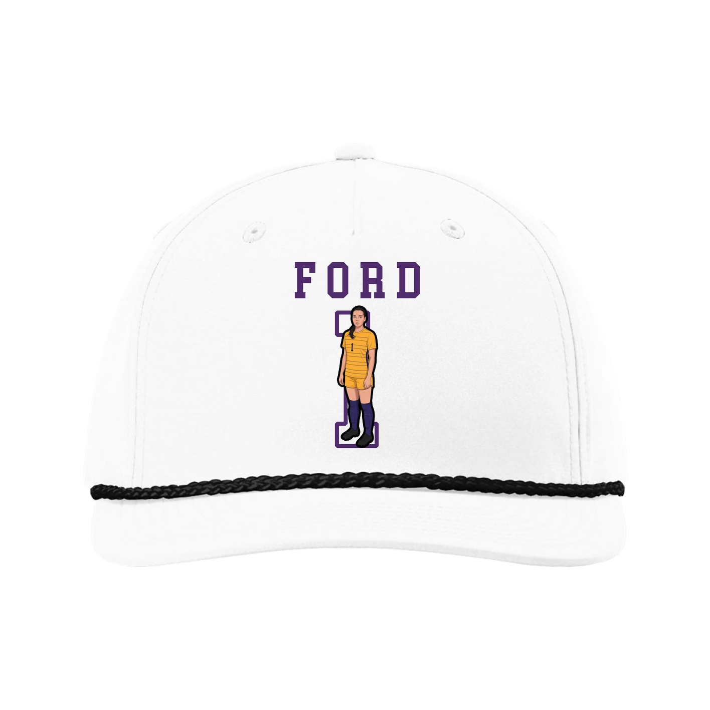 Five-Panel Classic Rope Cap — Shirsey in White