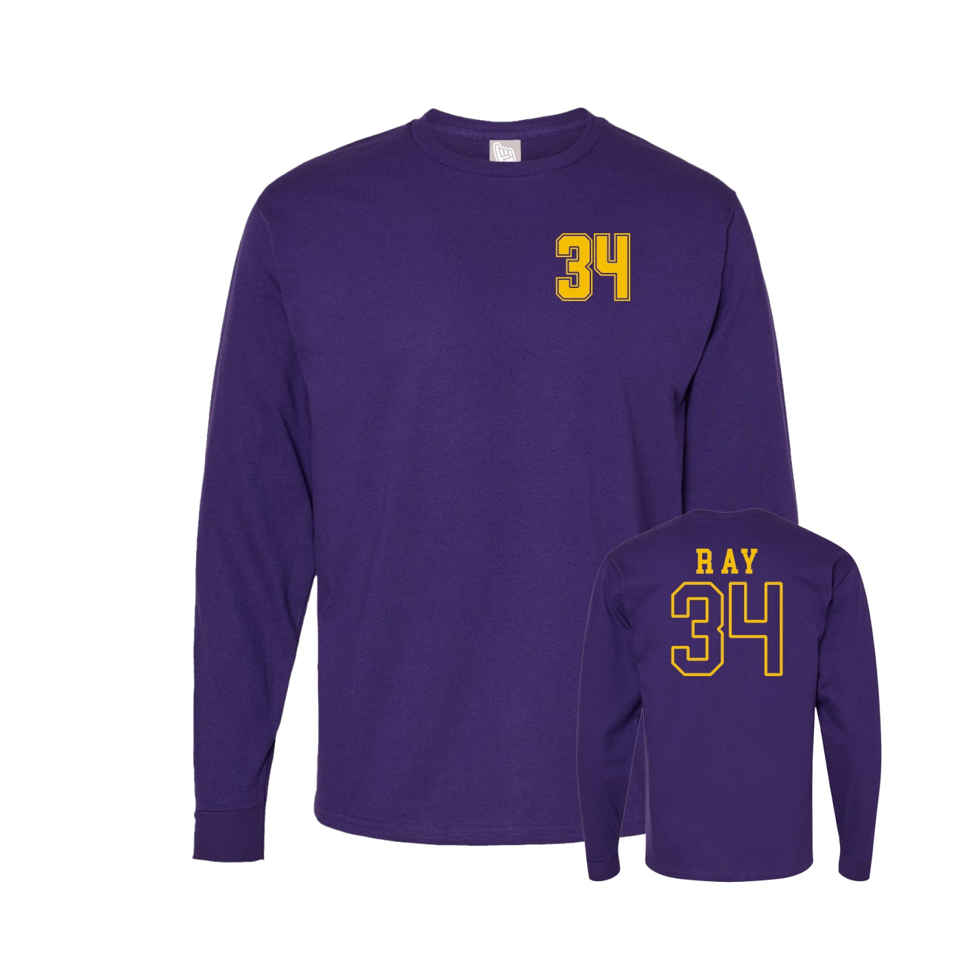Long Sleeve Tee — Chest Back in Purple