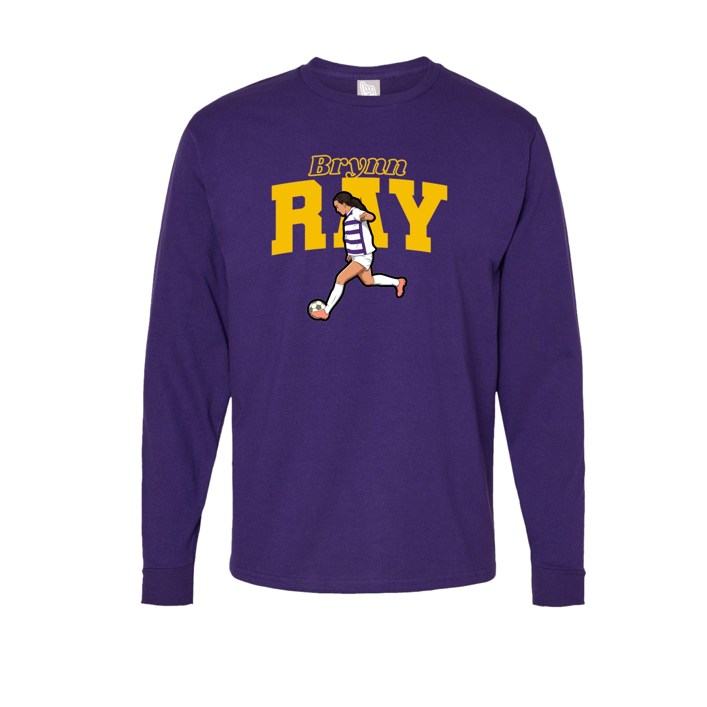 Long Sleeve Tee — Name Arch in Purple