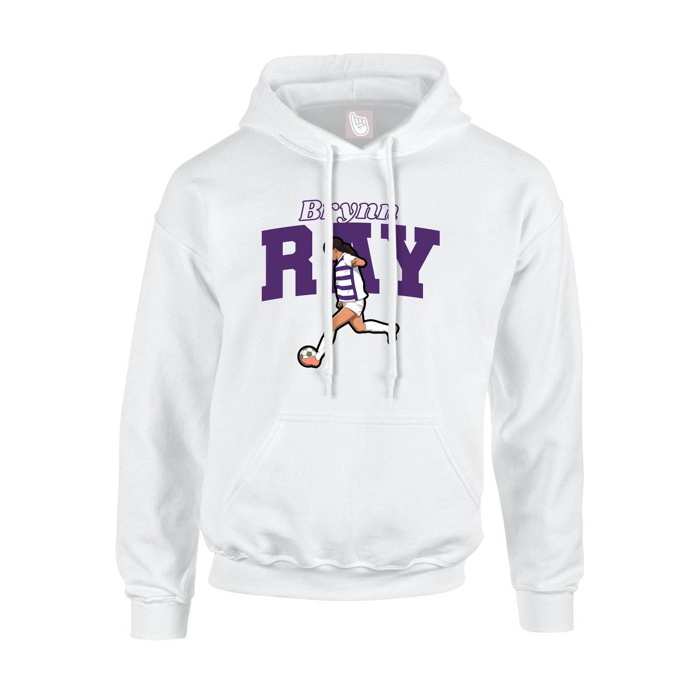 Hoodie — Name Arch in White
