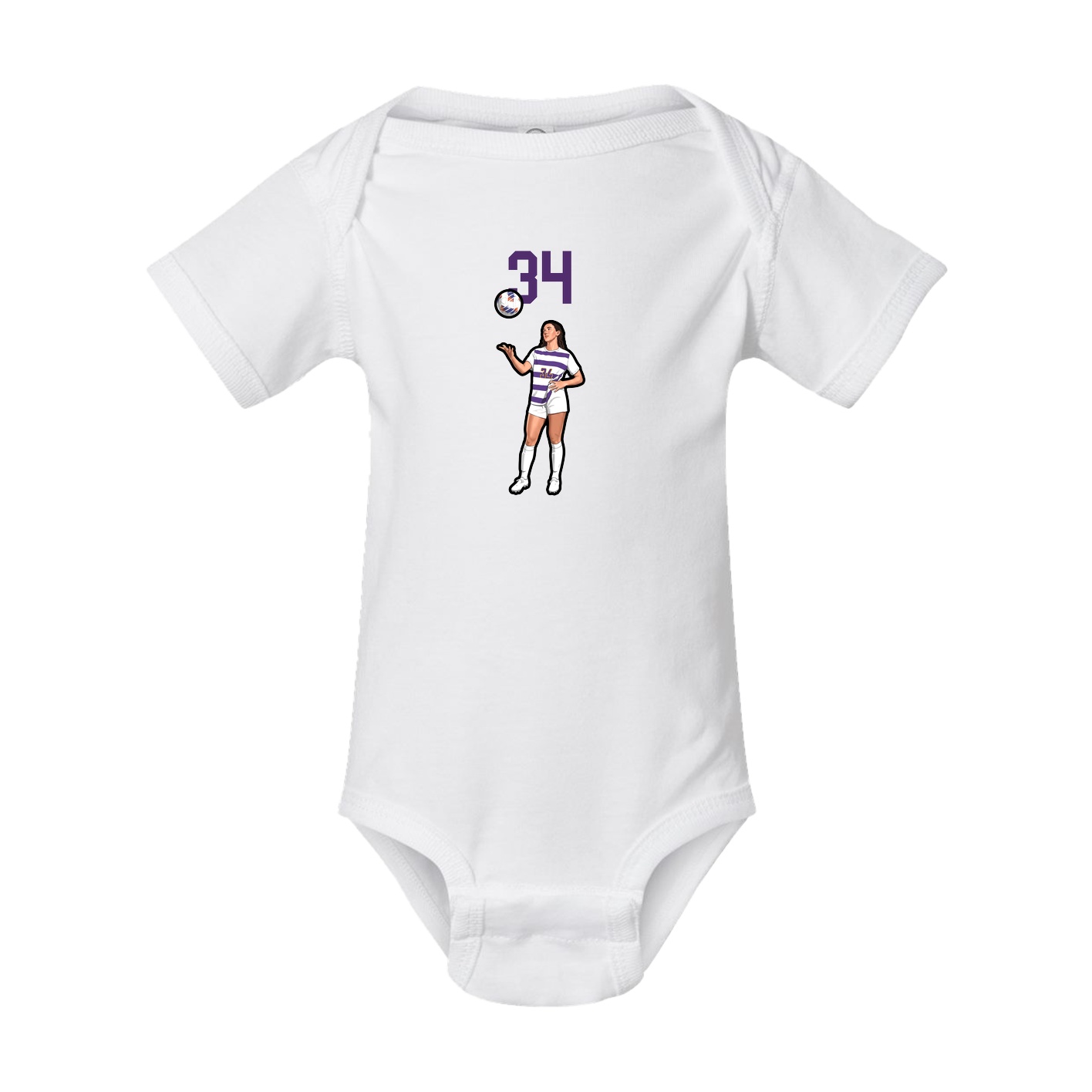 Baby Onesie — Number Top in White