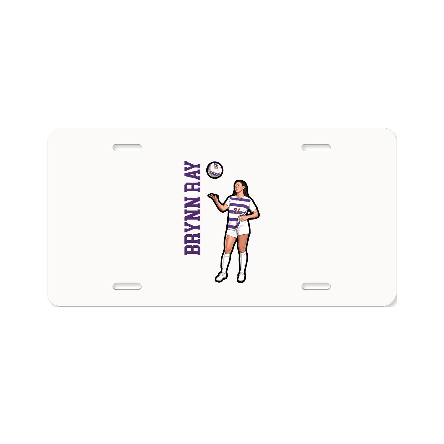 License Plate — Name Vertical in Classic