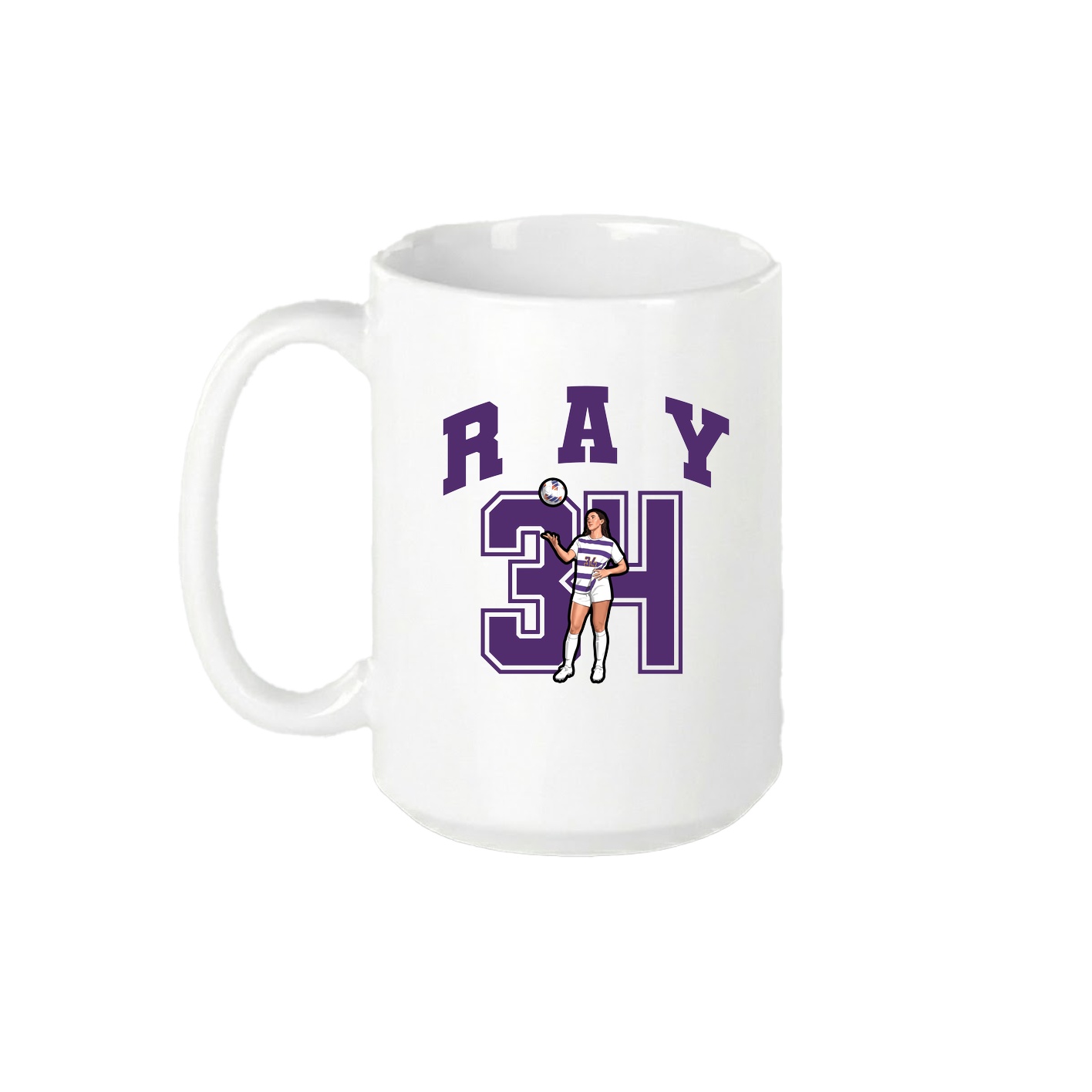 15oz Coffee Mug — Number in White