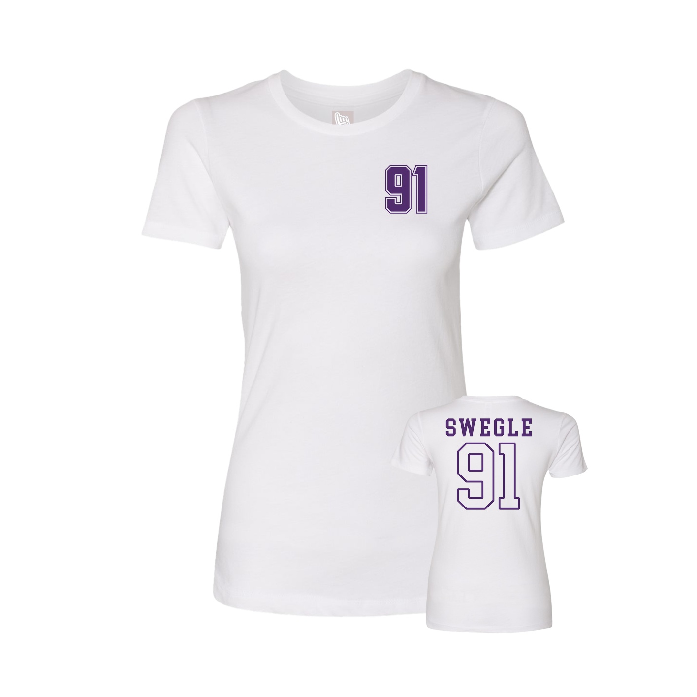 Womens Tee — Chest Back in White