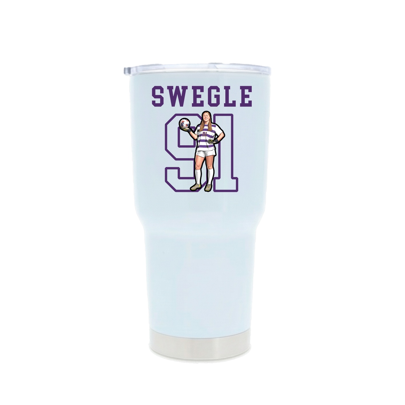 30oz Stainless Steel Tumbler — Shirsey in White