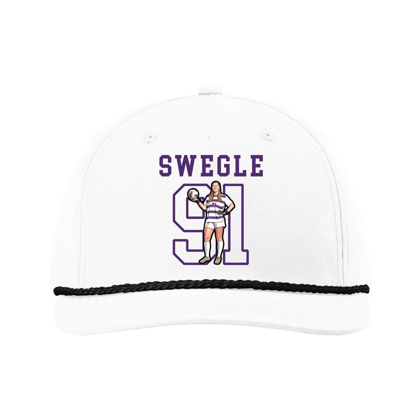 Five-Panel Classic Rope Cap — Shirsey in White