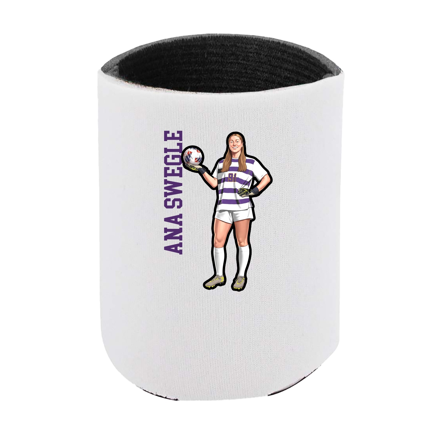 Can Holder — Name Vertical in White