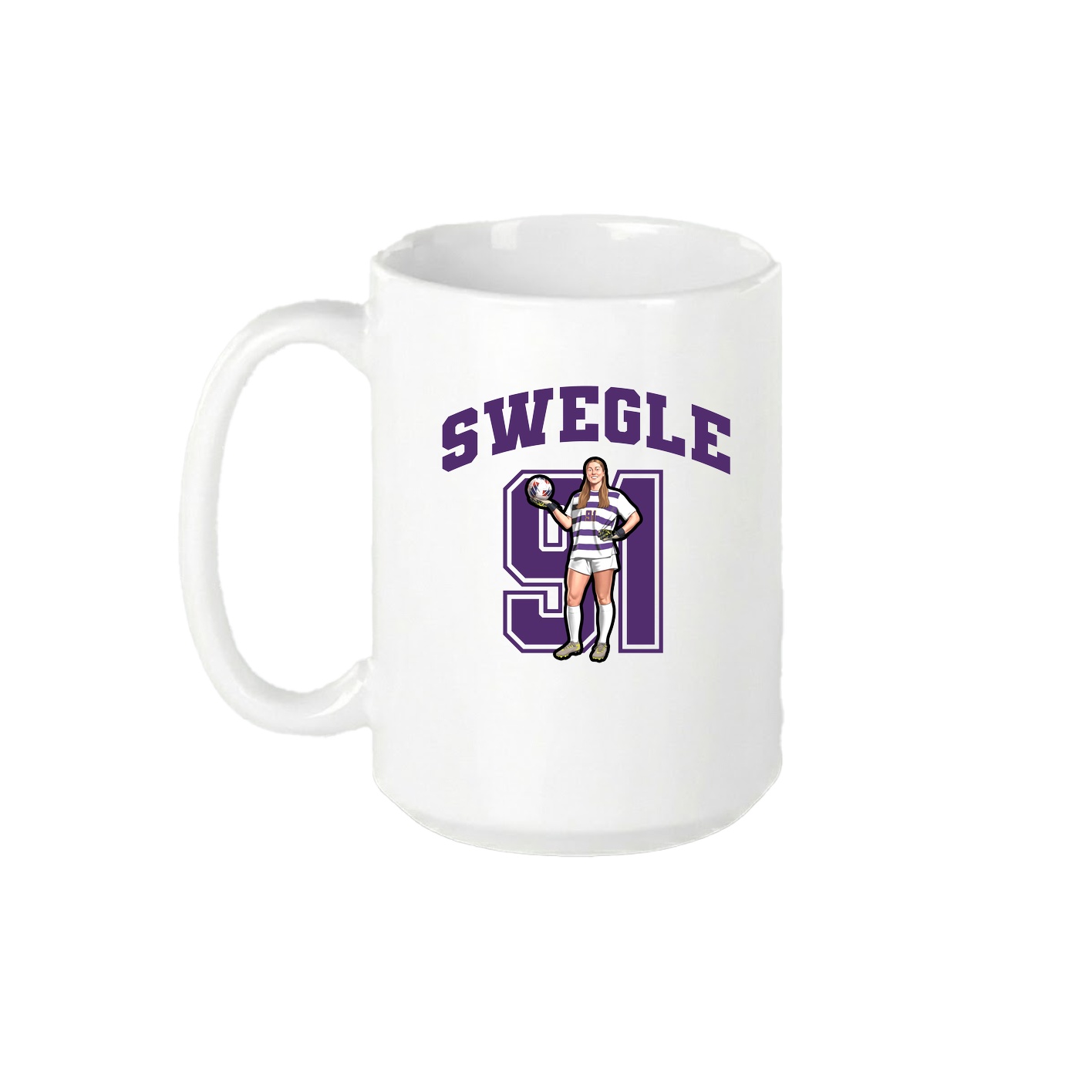 15oz Coffee Mug — Number in White