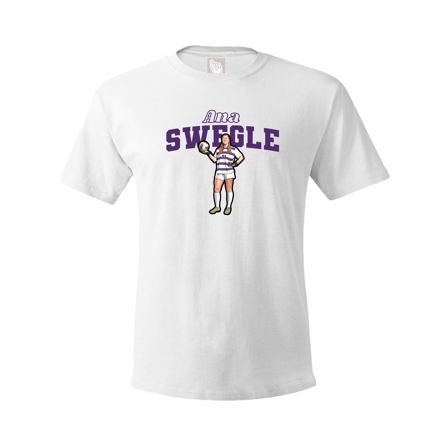 Youth Tee — Name Arch in White