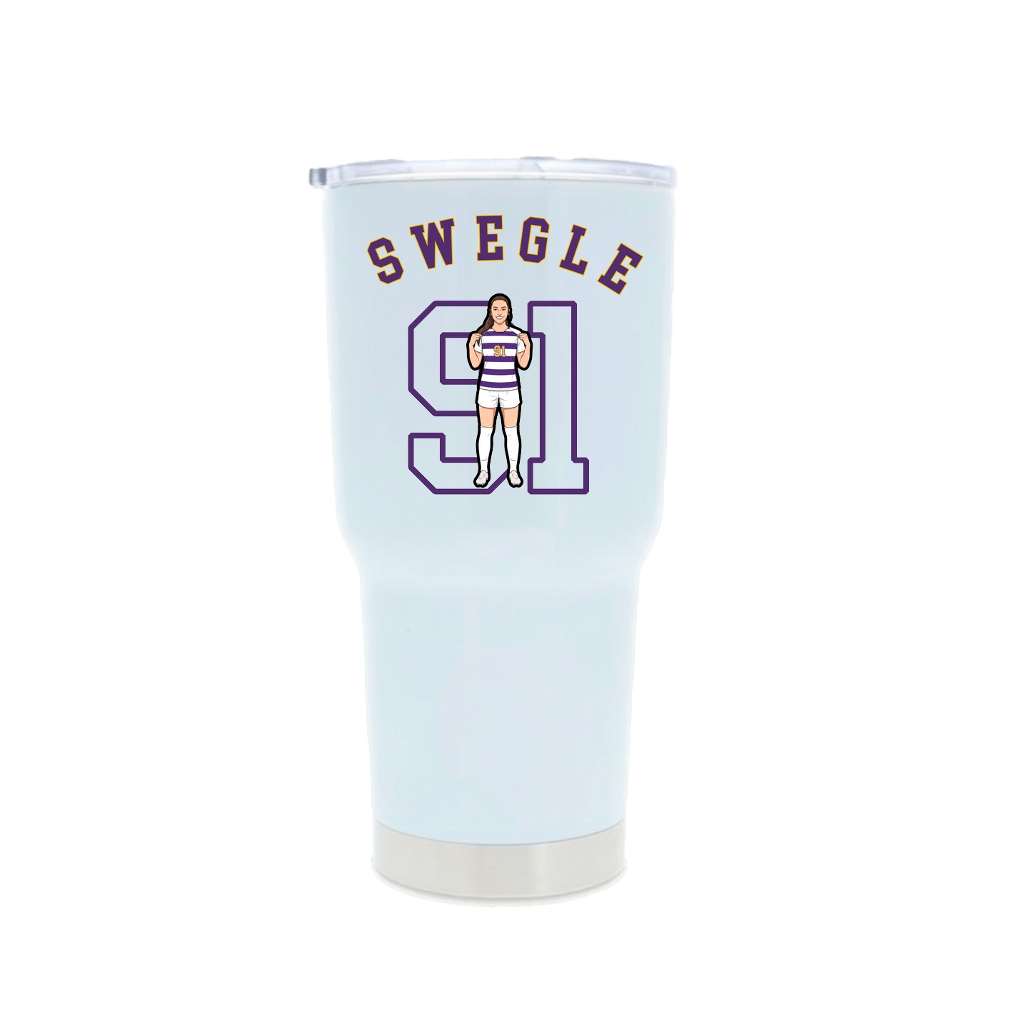 30oz Stainless Steel Tumbler — Shirsey Arch in White