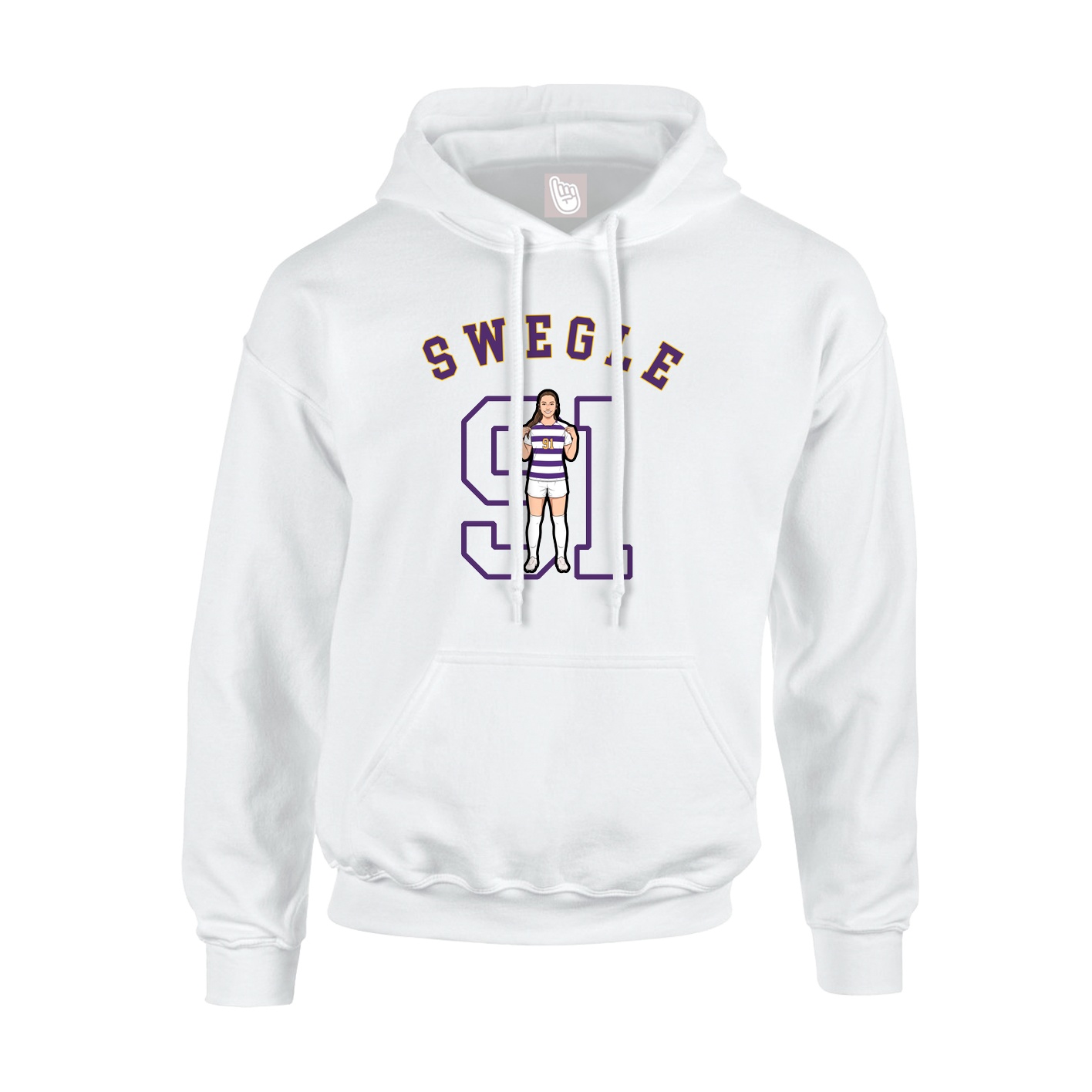 Youth Hoodie — Shirsey Arch in White