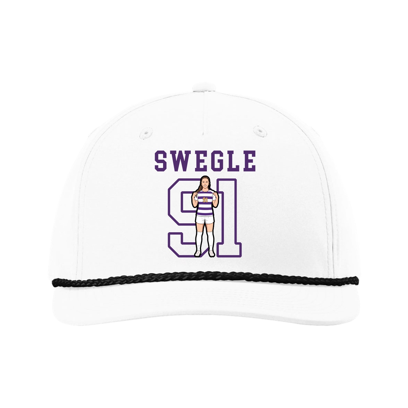 Five-Panel Classic Rope Cap — Shirsey in White