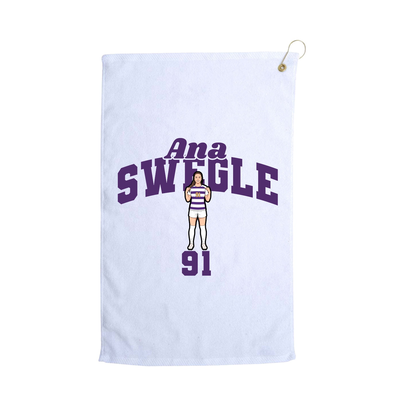 Golf Towel — Signature Arch in White