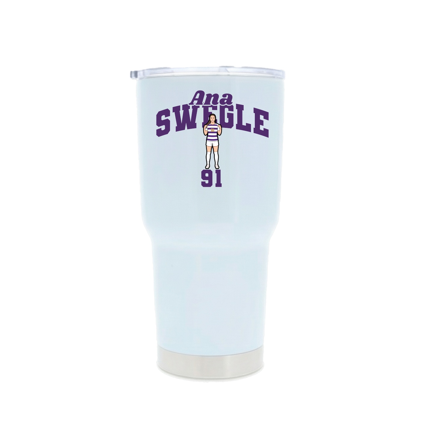 30oz Stainless Steel Tumbler — Signature Arch in White
