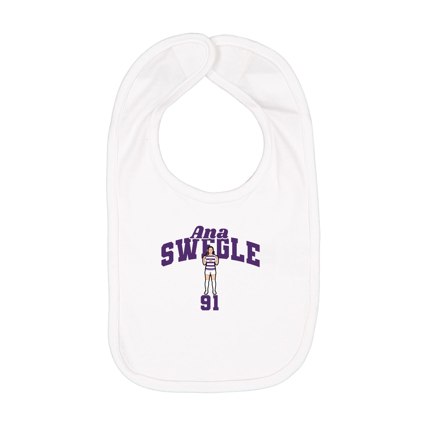 Infant Bib — Signature Arch in White
