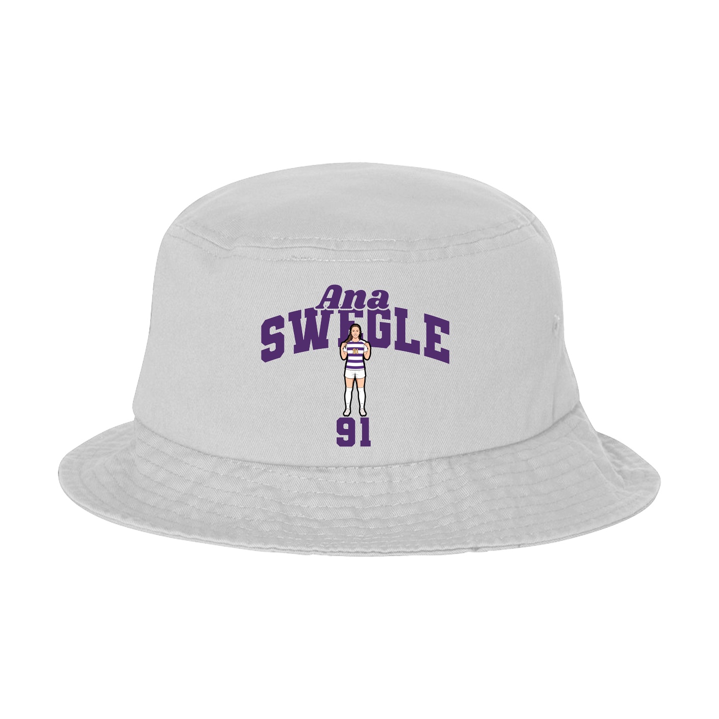 Bucket Cap — Signature Arch in White