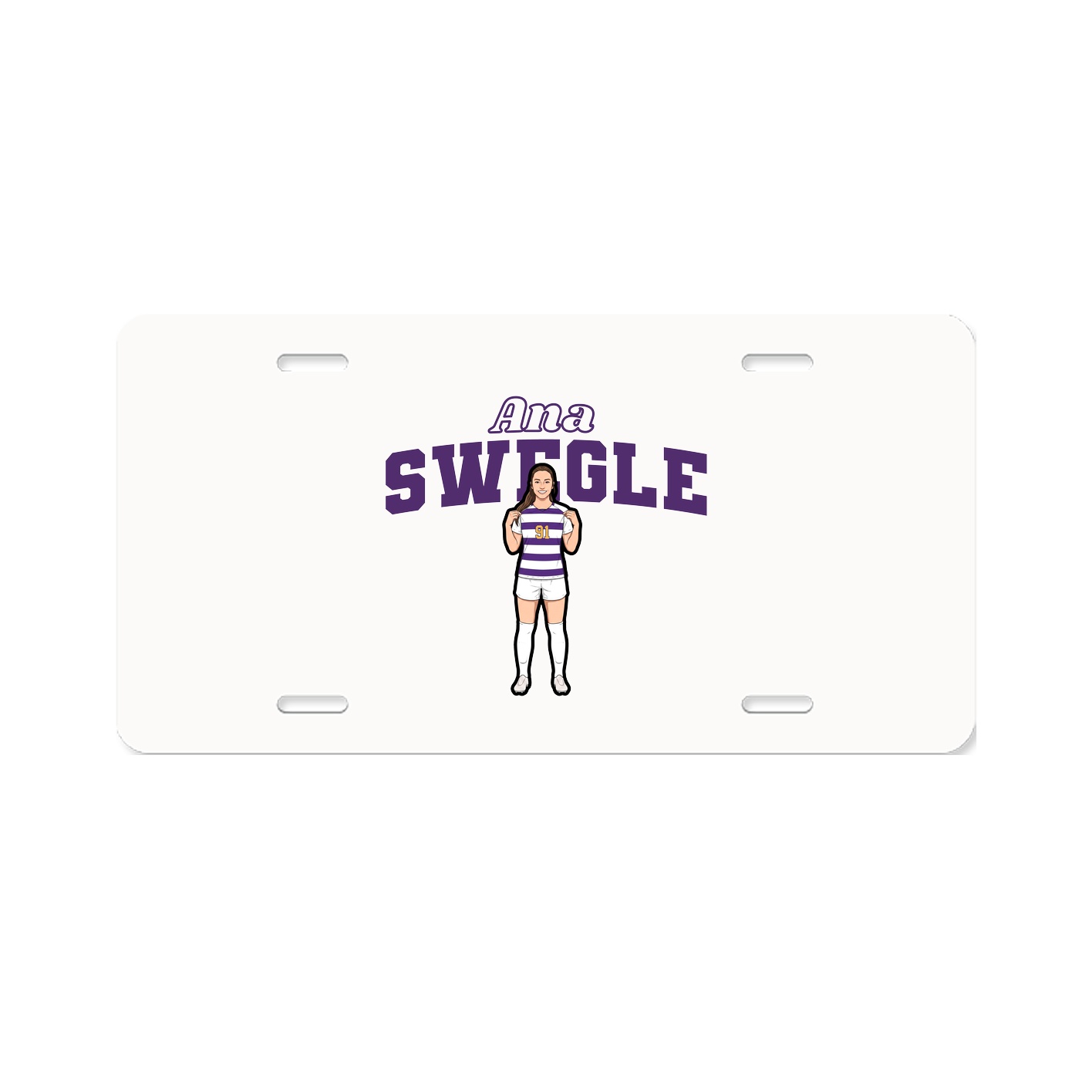 License Plate — Name Arch in Classic