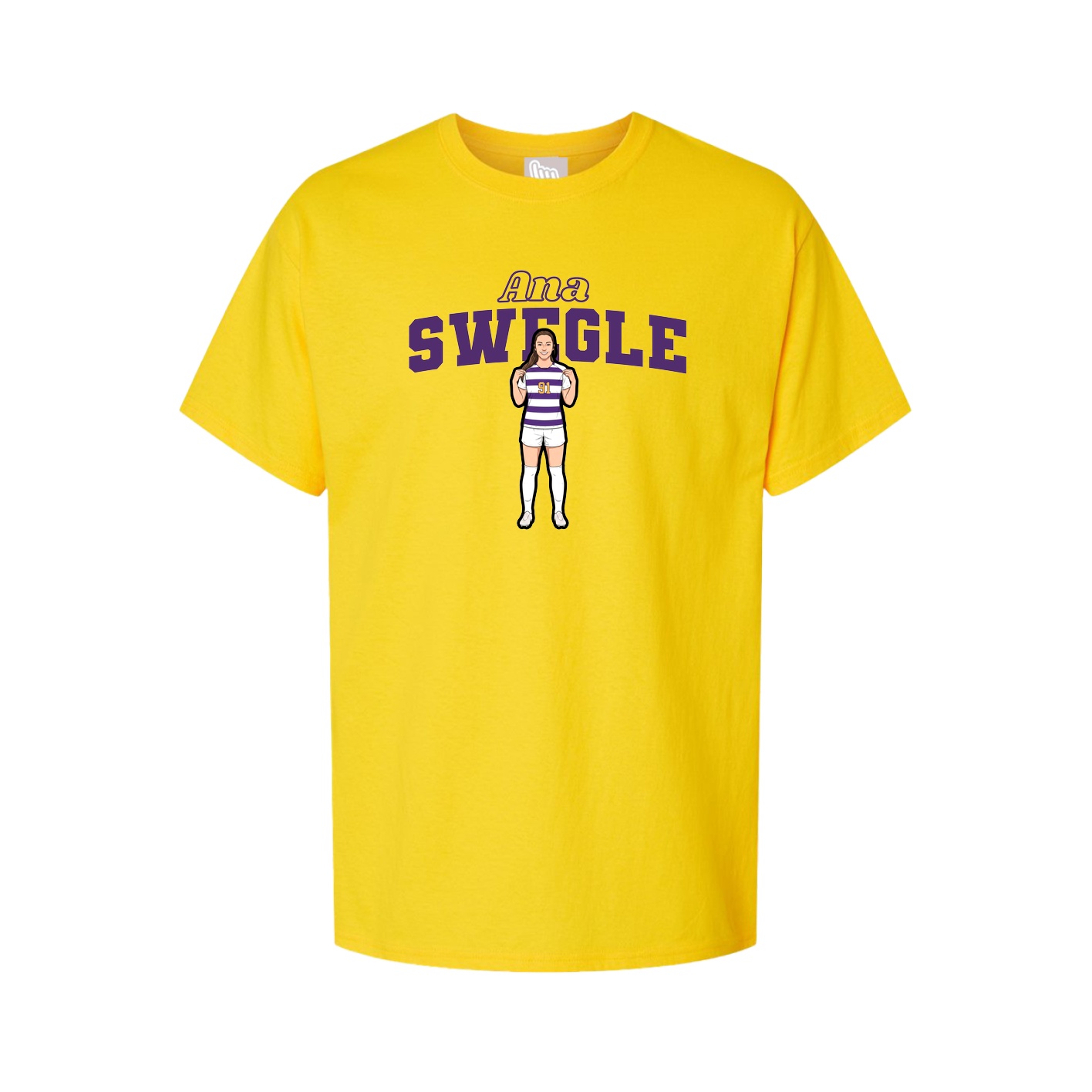 Youth Tee — Name Arch in Gold