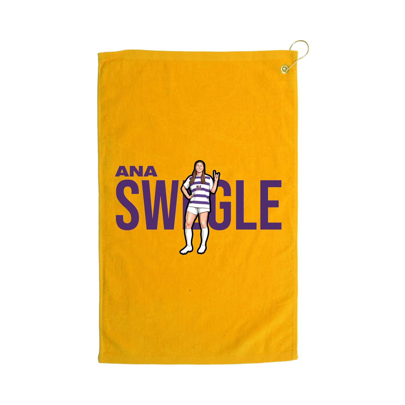 Golf Towel — Player Name in Gold