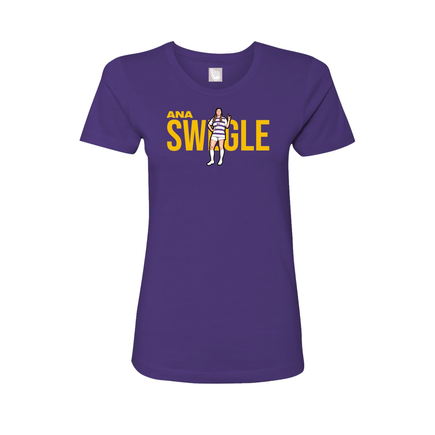 Womens Tee — Player Name in Purple