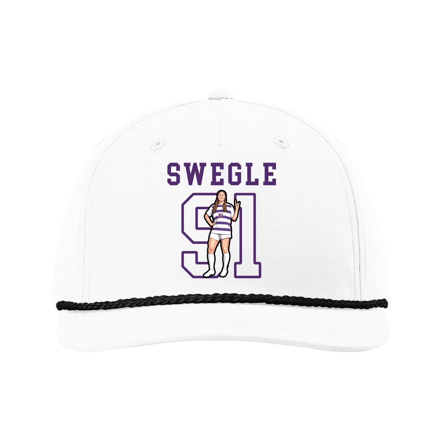 Five-Panel Classic Rope Cap — Shirsey in White