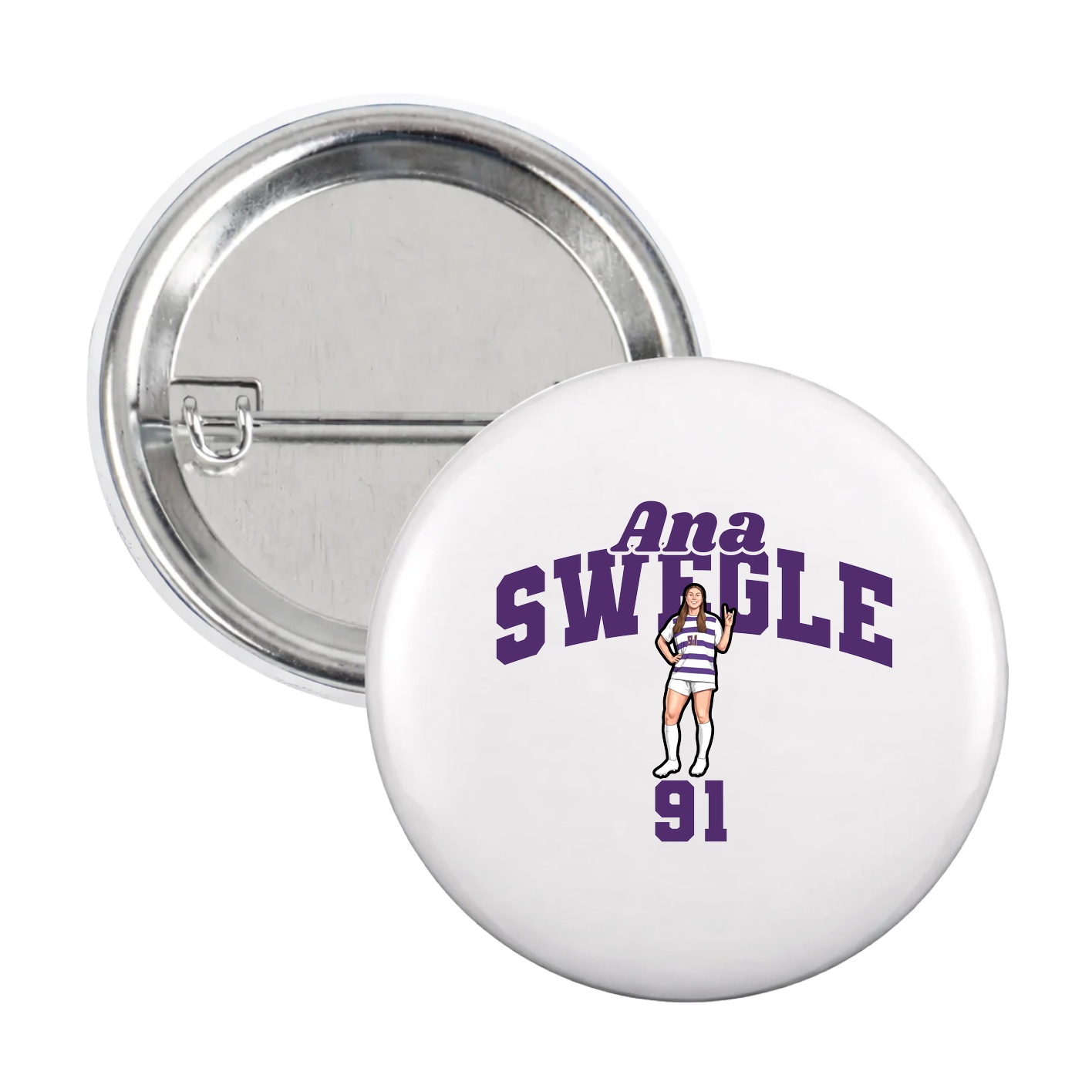 Game Day Button — Signature Arch in White