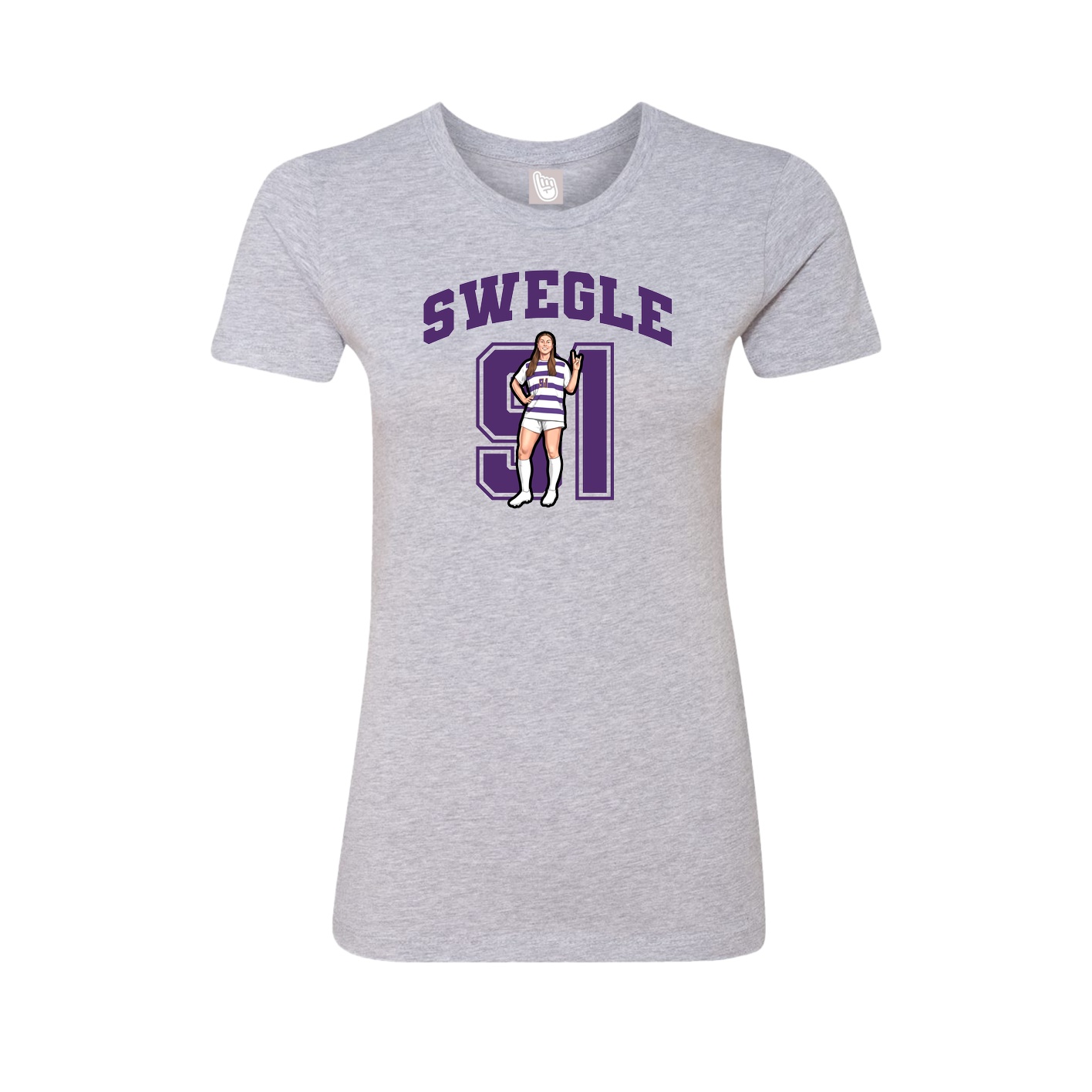 Womens Tee — Number in Grey