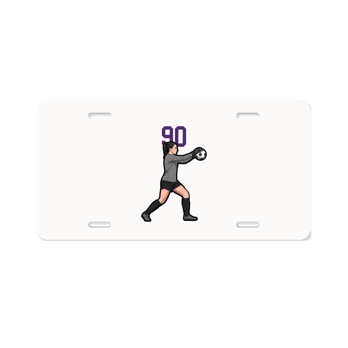 License Plate — Number Top in Classic