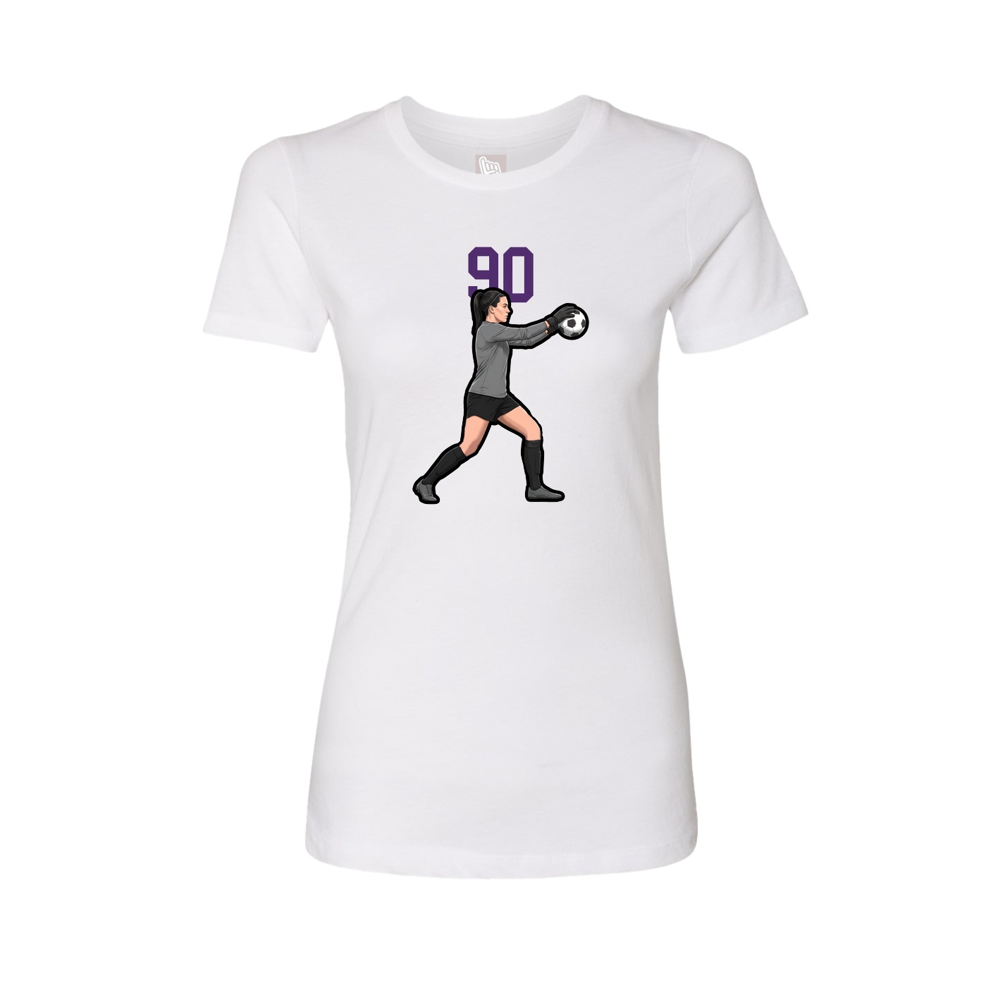 Fitted Women's Tee — Number Top in White