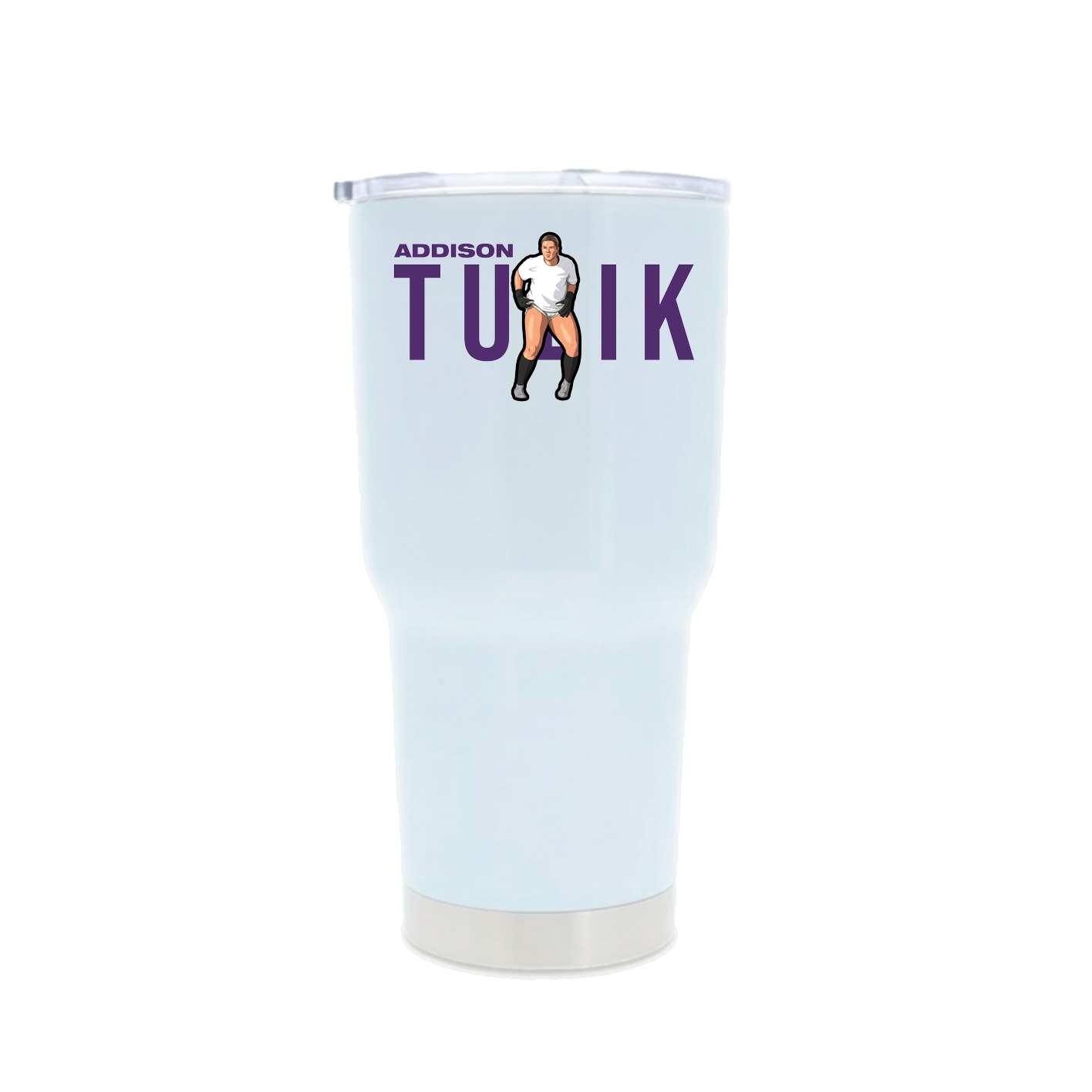 30oz Stainless Steel Tumbler — Player Name in White