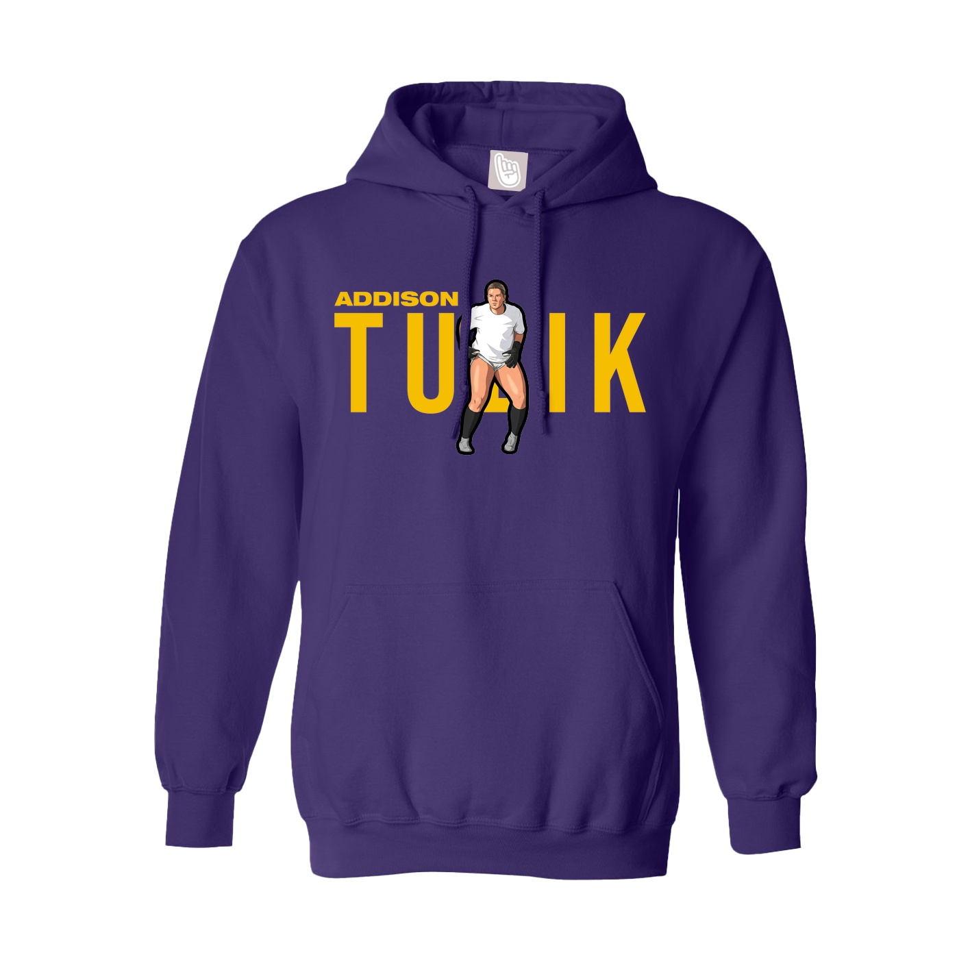 Hoodie — Player Name in Purple