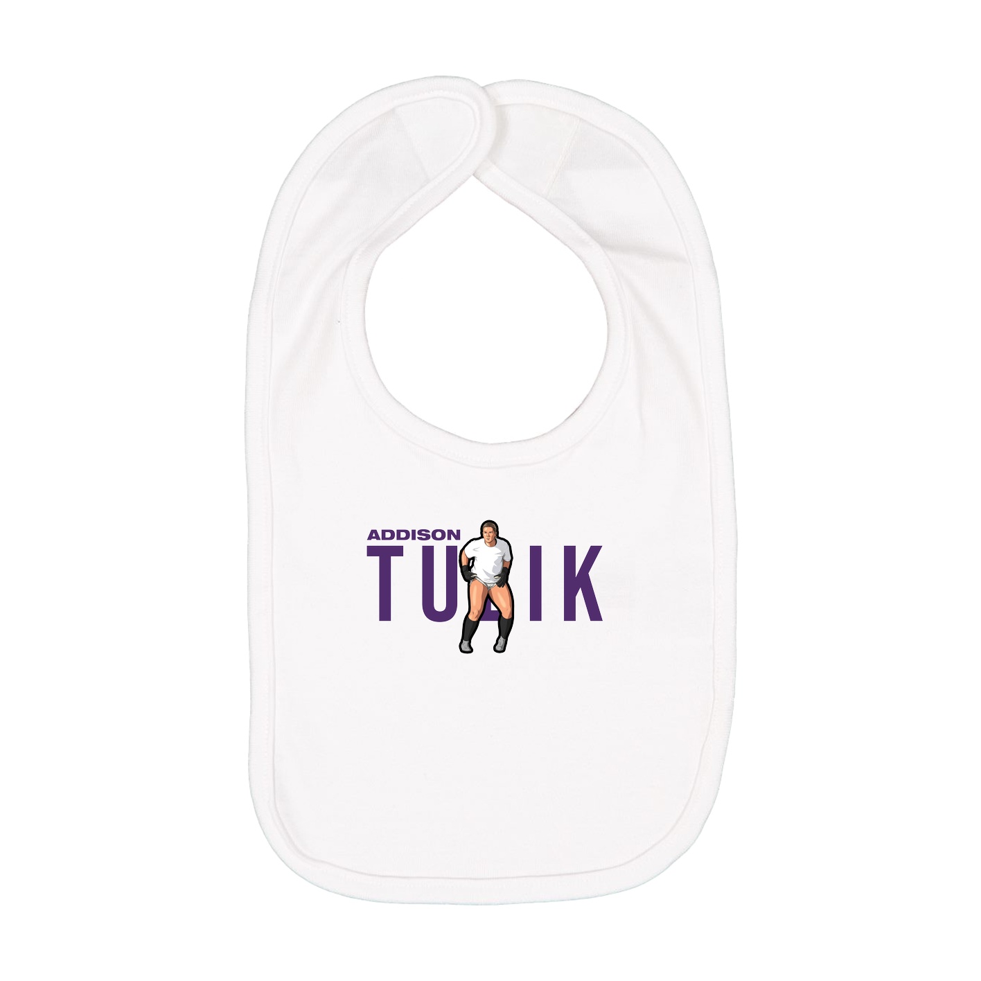 Infant Bib — Player Name in White